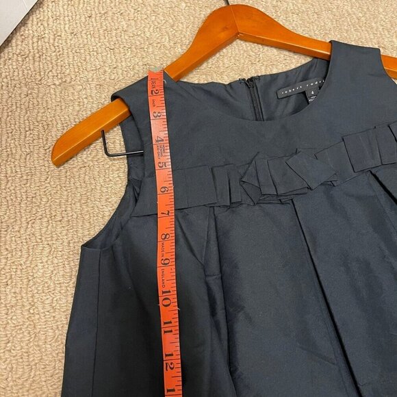 Vintage Robert Rodriguez Pleated Bubble Mini Dress – Size 4 - Picture 7 of 8